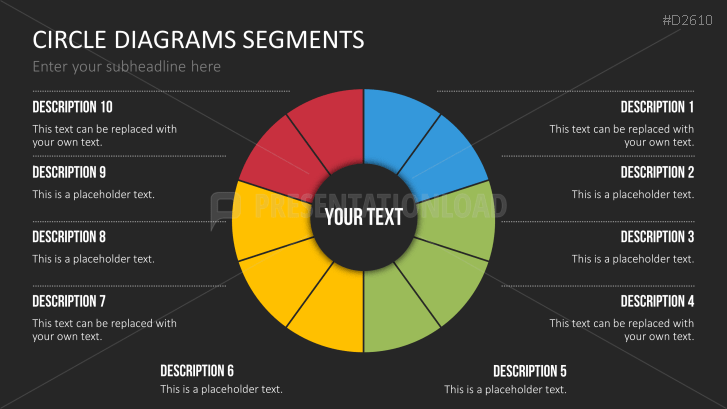 Kreisdiagramme Toolbox | PowerPoint Vorlage | PresentationLoad