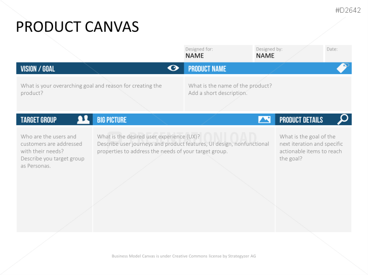 Product Canvas PowerPoint Template