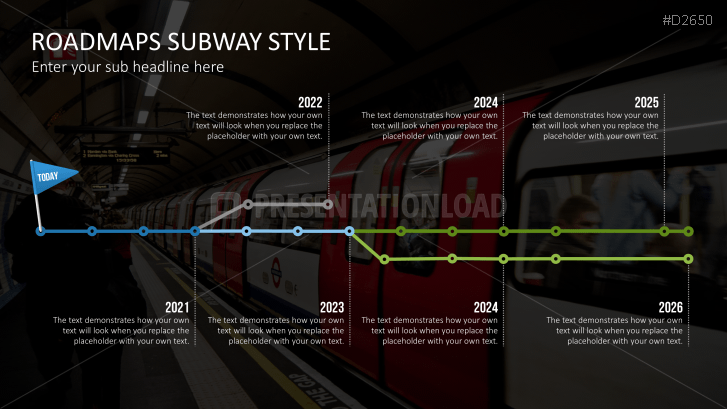 Roadmaps Subway Style | PowerPoint Templates | PresentationLoad