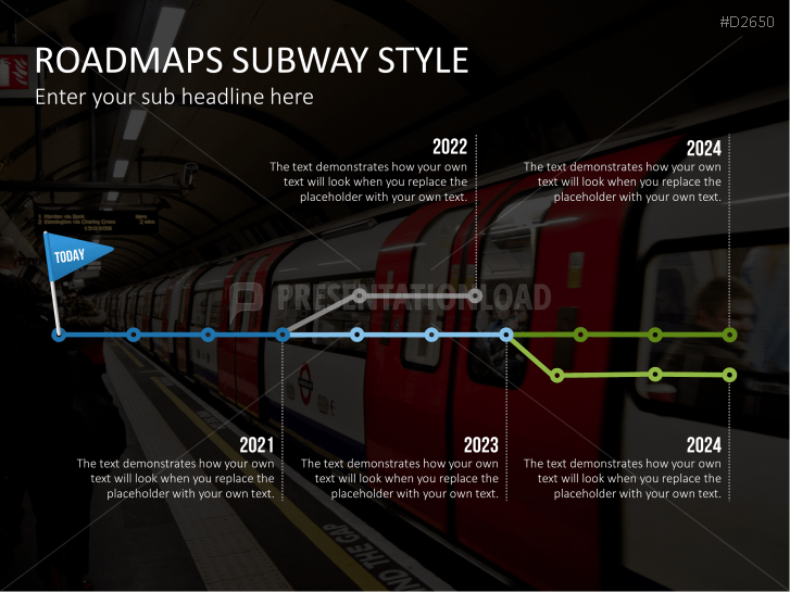 subway roadmap powerpoint template free