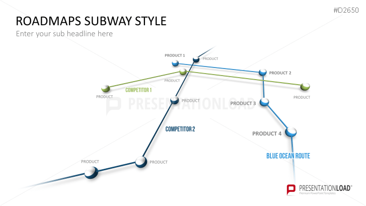 Roadmaps Subway Style Powerpoint Template Presentationload