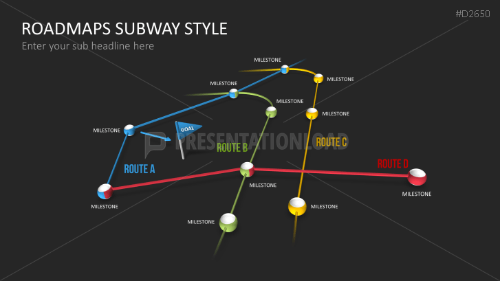 Roadmaps Subway Style Powerpoint Template Presentationload