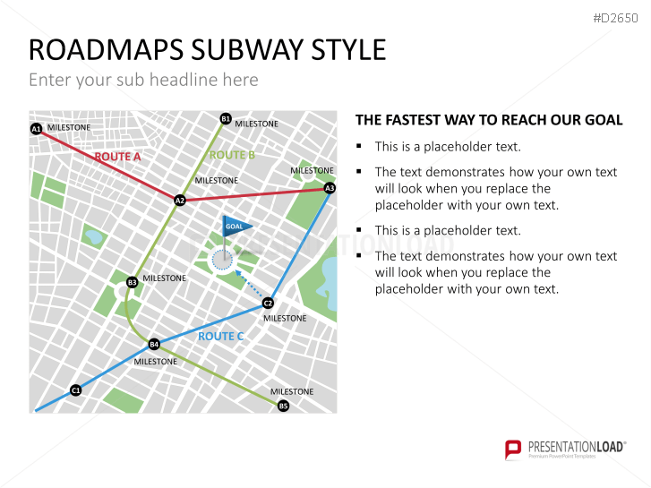 Roadmaps Subway Style Powerpoint Template Presentationload