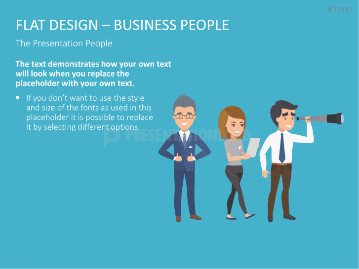 Flat Design – Business People | PowerPoint Templates | PresentationLoad