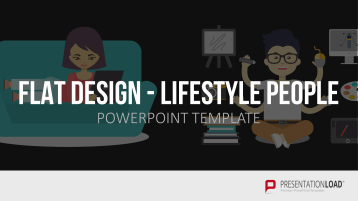 Flat Design – Lifestyle People _https://www.presentationload.fr/flat-design-lifestyle-people-modele-powerpoint.html
