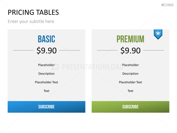 Pricing Tables