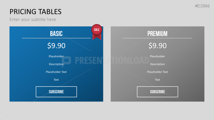 Pricing Tables