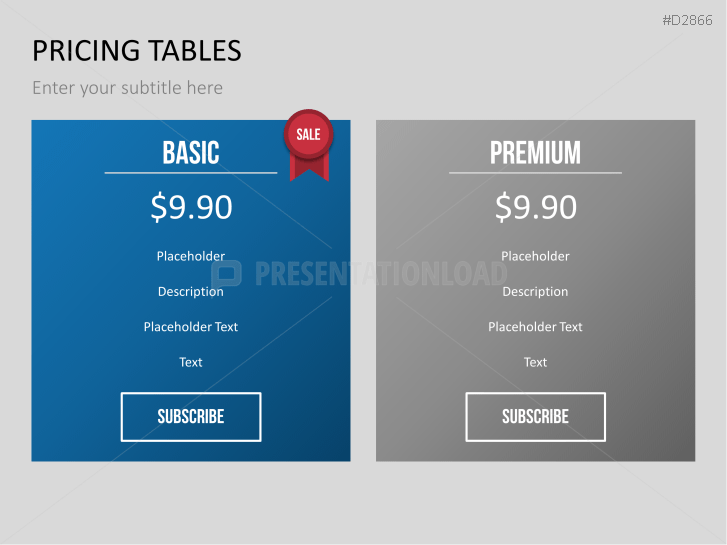 Pricing Tables