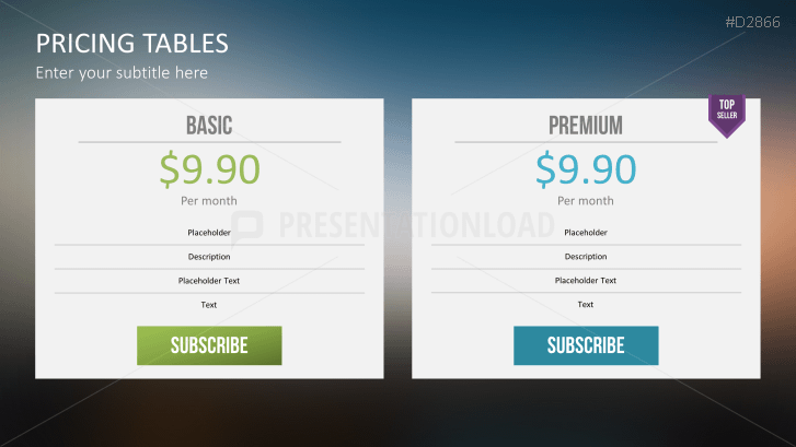 Pricing Tables