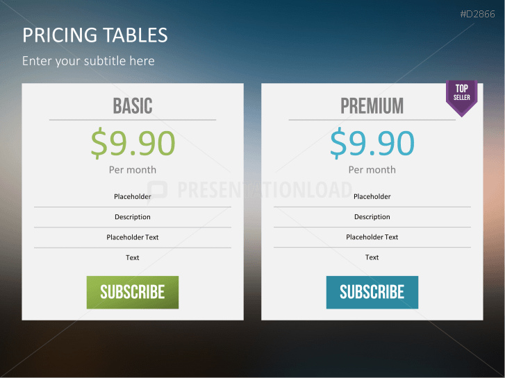Pricing Tables