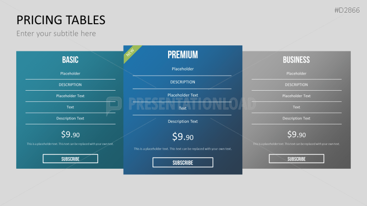 Pricing Tables