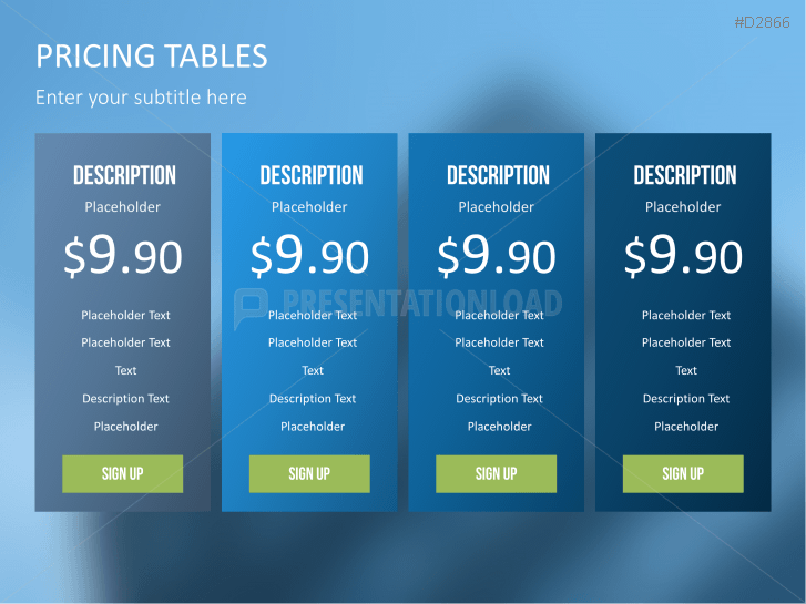 Pricing Tables