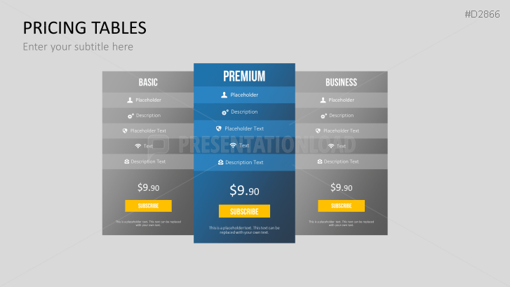 Pricing Tables