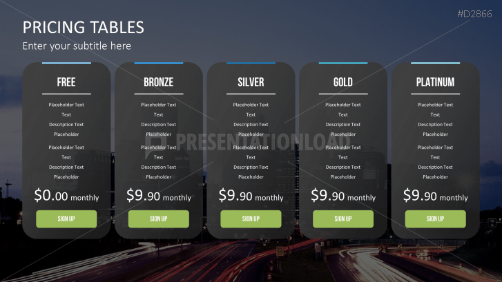 Pricing Tables