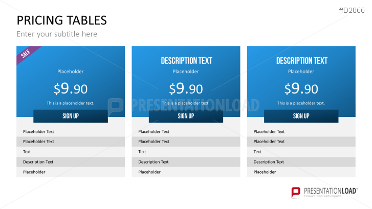 Pricing Tables