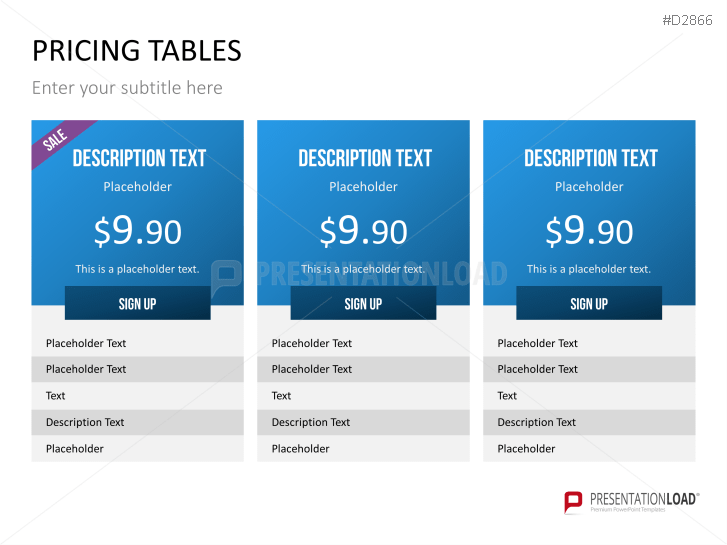 Pricing Tables
