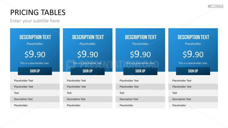 Pricing Tables