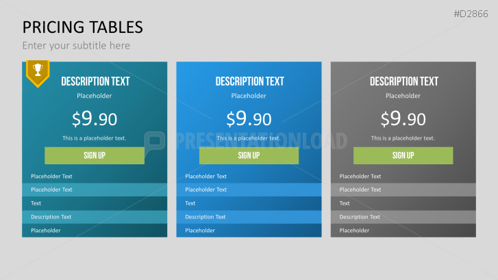 Pricing Tables