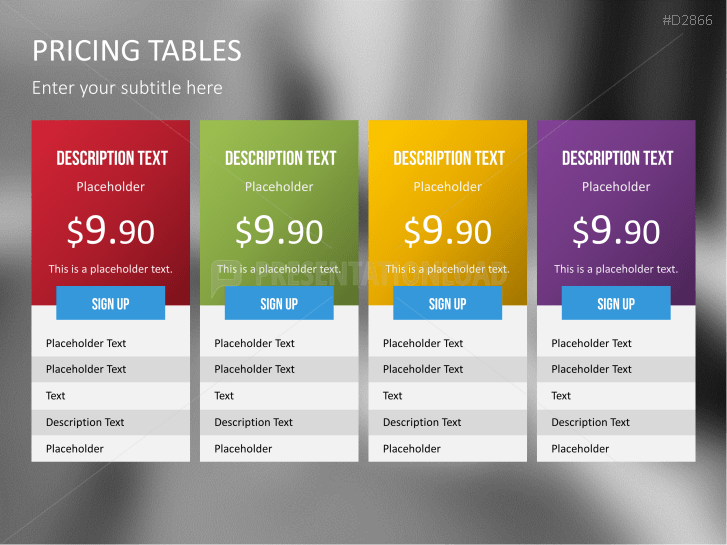 Pricing Tables