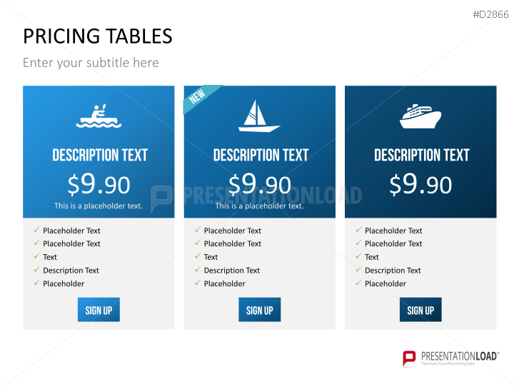 Pricing Tables