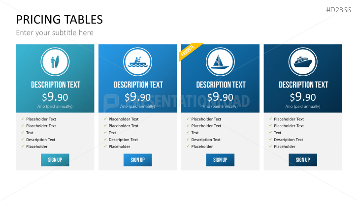 Pricing Tables