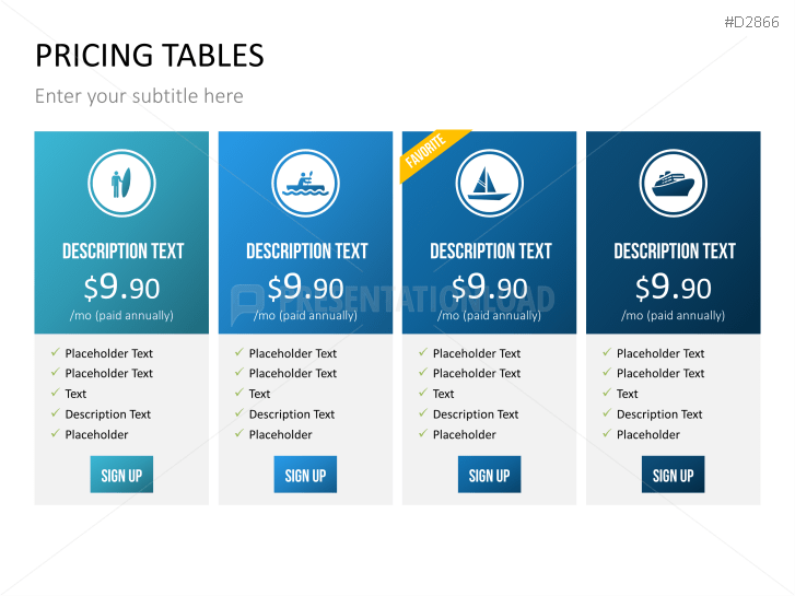 Pricing Tables
