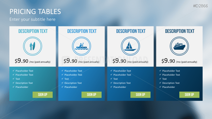 Pricing Tables