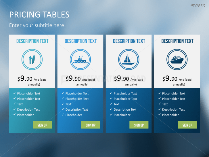 Pricing Tables