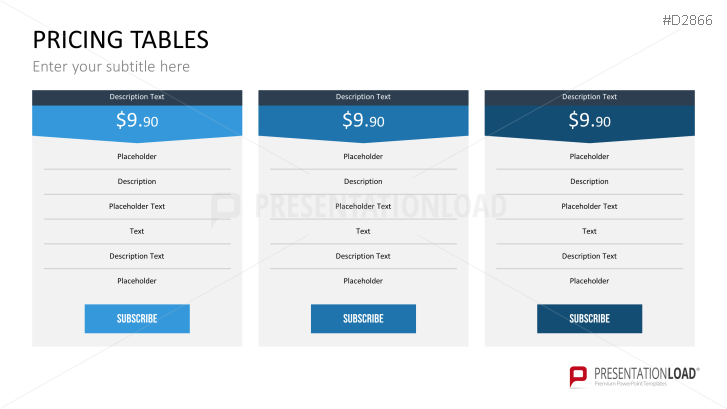 Pricing Tables