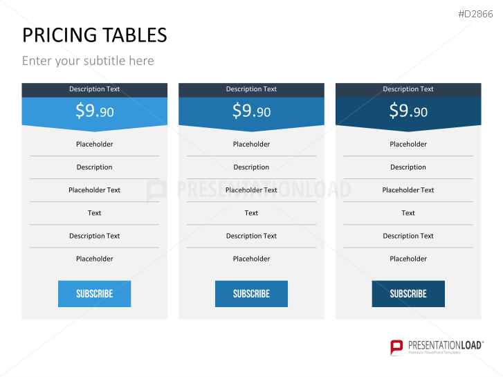 Pricing Tables