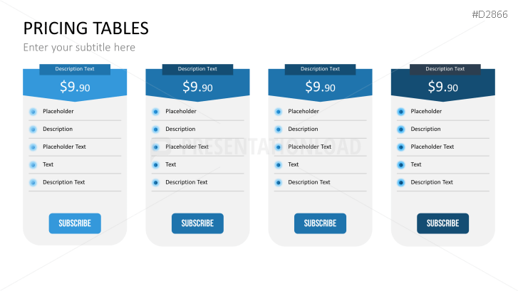 Pricing Tables