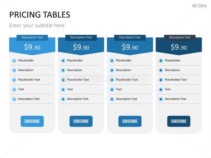 Pricing Tables