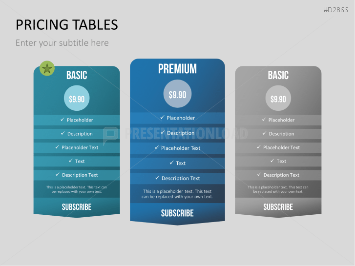 Pricing Tables
