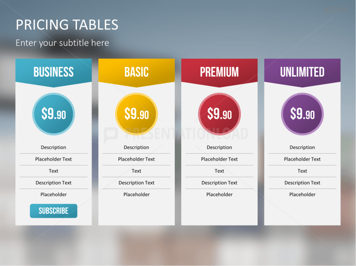 Pricing Tables