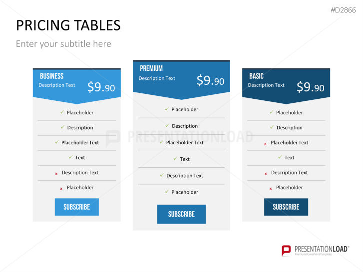 Pricing Tables