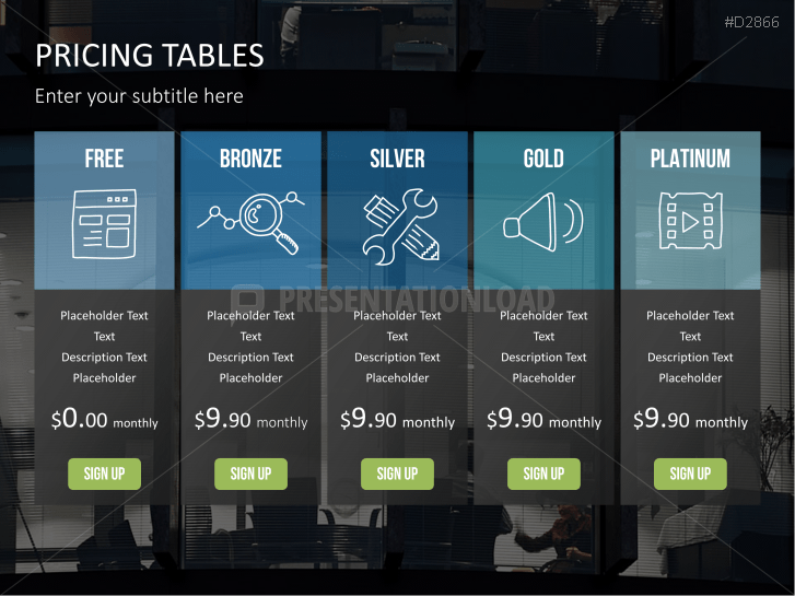 Pricing Tables