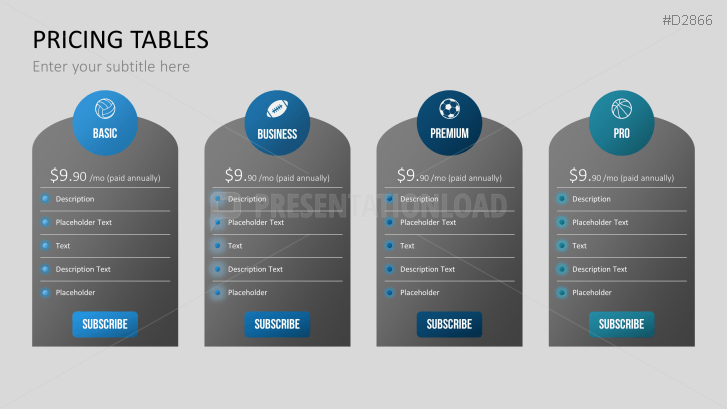 Pricing Tables