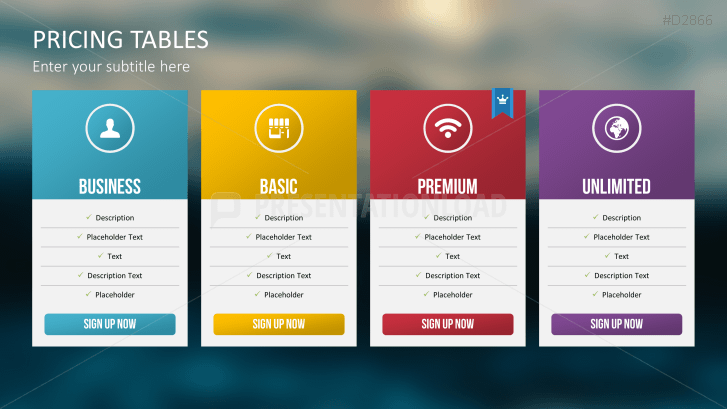 Pricing Tables