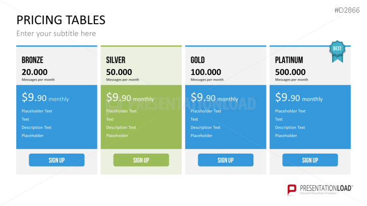 Pricing Tables