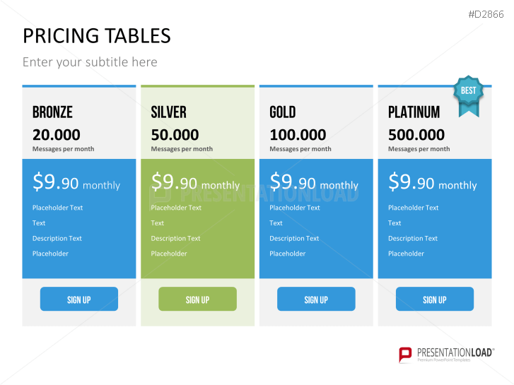 Pricing Tables