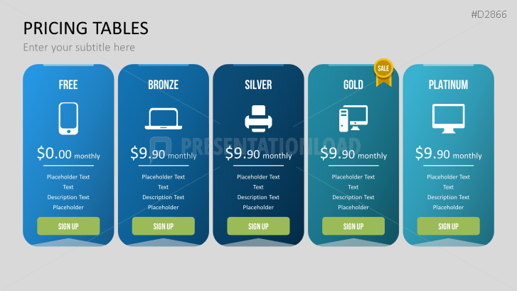 Pricing Tables