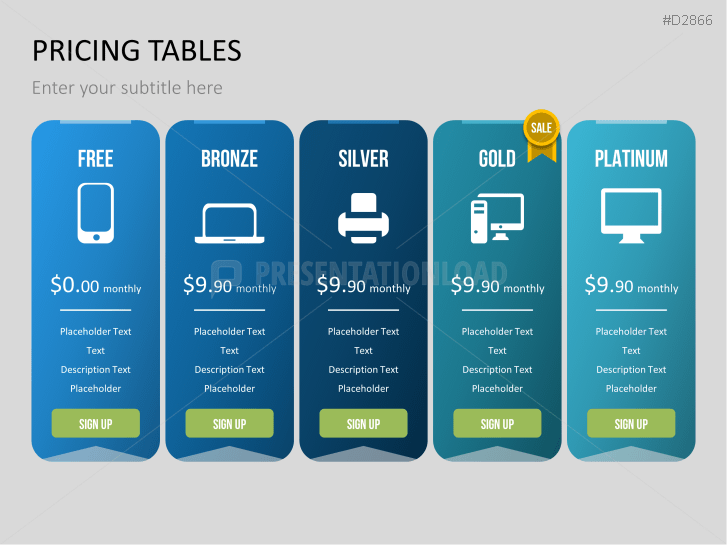 Pricing Tables