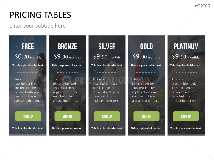 Pricing Tables