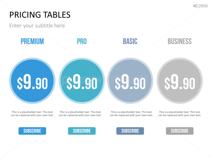 Pricing Tables