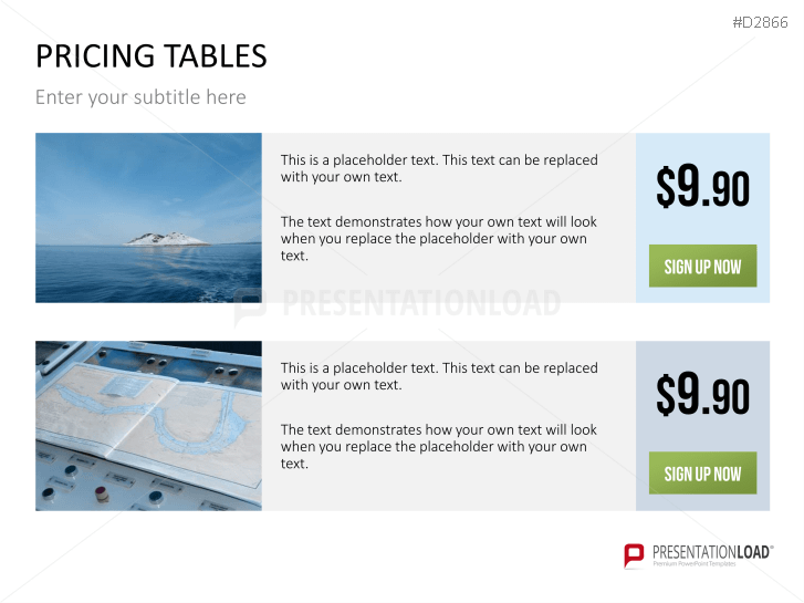 Pricing Tables