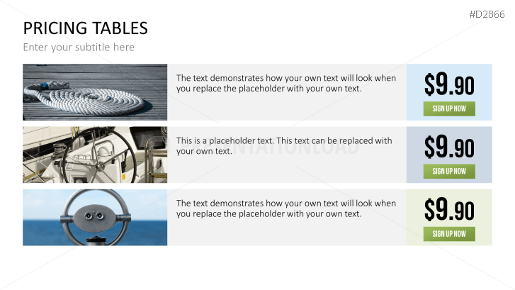 Pricing Tables