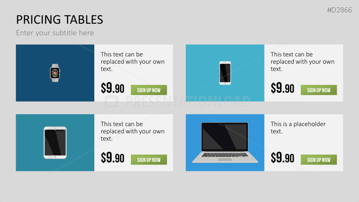 Pricing Tables
