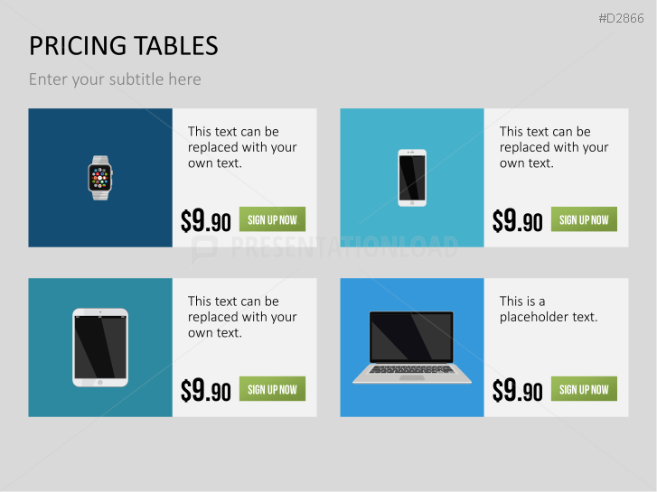 Pricing Tables