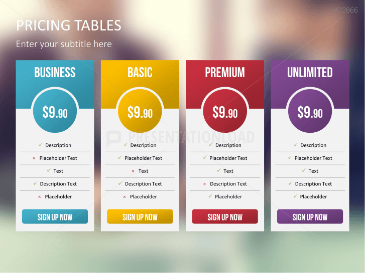 Pricing Tables