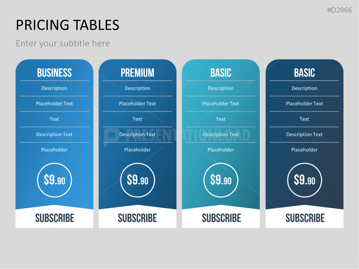 Pricing Tables